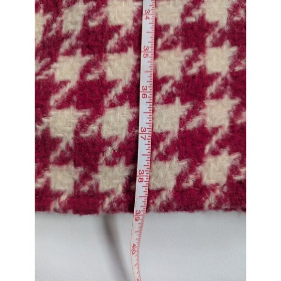 DIA Wool Alpaca Hot Pink Large Hounds Tooth Fitted Coat Size Small - Picture 13 of 15